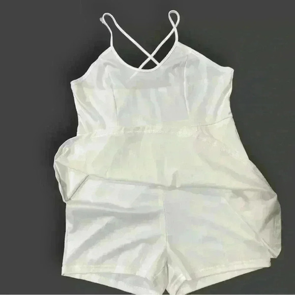 Woman’s White Jumpsuit Sleeveless One Piece Plus Size XXL - Picture 4 of 5